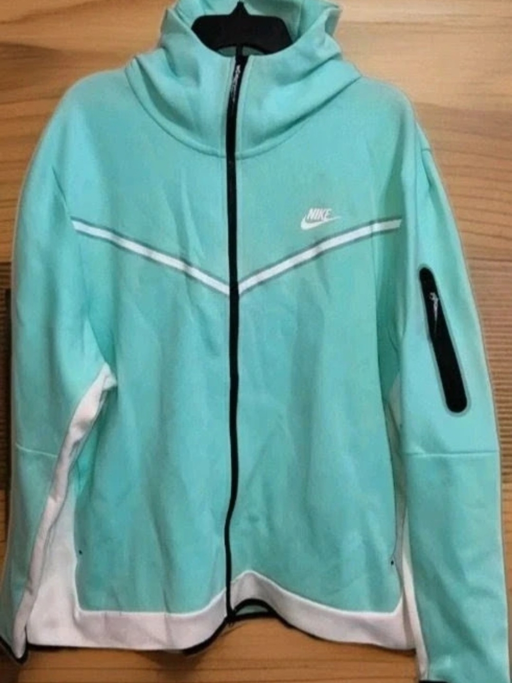 Nike Sportswear Tech Men's Teal Fleece Hoodie Size Large Like New